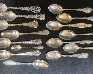 Collectible Sterling Silver Spoons California Pennsylvania Colorado