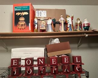 Hand Carved German Santa Collection Christmas Around The World Windmill Carousel and More