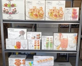 Libbey 3 Tier Cake Cone Mini Margarita Glasses Coups and Pie Pans and Much More