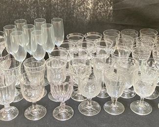 Mismatched Crystal Stemware