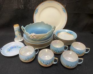 Noritake China And Roseville Iris Dish