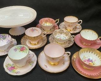 Paragon Ansley And Tuscan Pink Tea Cups