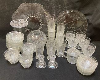 Sunflower Motif Cut CrystalGlass