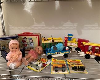 Vintage Fisher Price Circus Zoo Train Set Dolls Campbells Lunchbox And Matchbox Cars