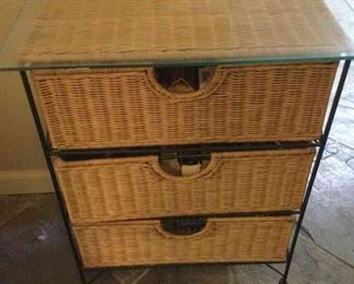 Books and Wicker Chest
