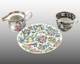 3pc Qing Dynasty Famille Rose China Set
