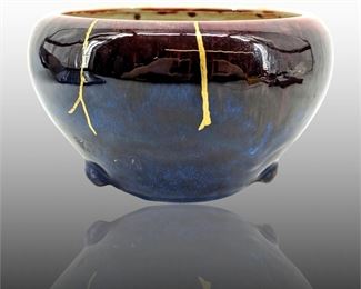 Qing Dynasty Blue Sand de Boeuf Ceramic Bowl
