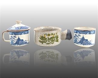 3pc Japanese Ceramic Stoneware Set

