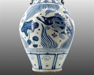 Large Yuan Dynasty Nautical Ceramic Vase
