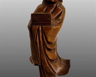 Wooden Republican Guanyin Sculpture
