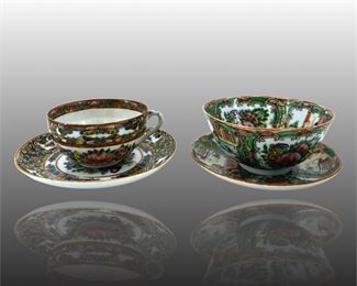 4pc. Famille Rose Porcelain Tea Set

