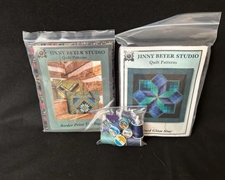 Jinny Beyer Studio Stained Glass Star Quilt Kit Jinny Meyer Border Print Tote Bag Kit