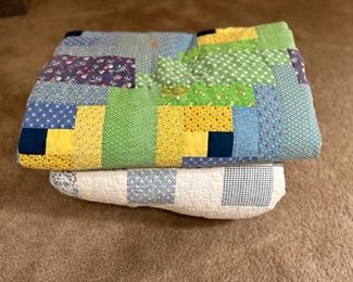 Patchwork Quilt And Large Quilt 10x10 Approx
