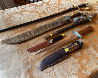 military sword and bayonet