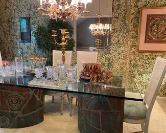 Kansas City Art Institute custom made copper pedestals 