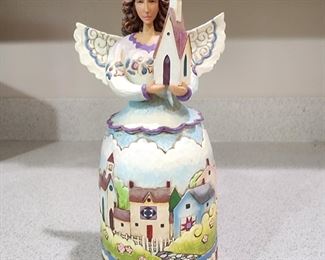 Pre-Sale: Jim Shore Enesco Blessed Are The Faithful Angel With Church.