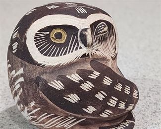 Pre-Sale: Sweden Hand Painted Gustavsberg Pottery Of A Winking Owl Figure
