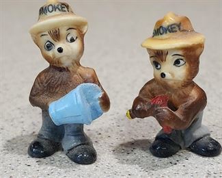 Pre-Sale: Set of 2 Smokey the bear bone China figures
