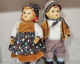 Pre-Sale: Porcelain Alpine Boy and Girl Dolls
