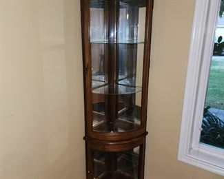 Pre-Sale: Corner Curved Glass Curio Cabinet