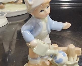 Porcelain Boy w/ Watering Can