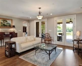 Stunning home…new white leather sofa