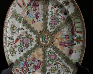 Large late 1700s RARE Rose Medallion platter