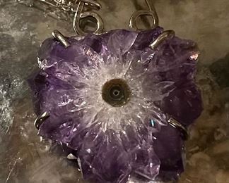 Very large amethyst quartz cross section