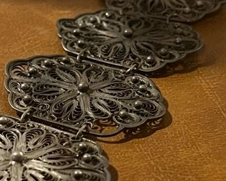 Large Victorian lace panel bracelet