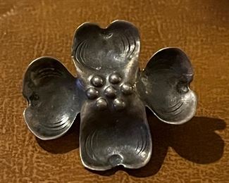 VINTAGE STERLING SILVER STUART NYE PIN…dogwood bloom pin
