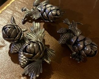 Fine antique sterling brooch and earrings