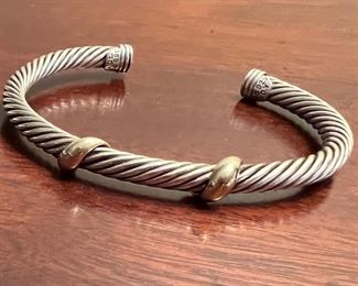 Sterling and 14k cable