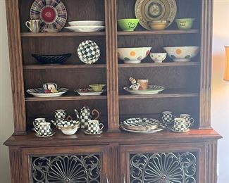 Large double cabinet with wrought iron doors