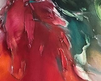 The image of the horse is the perfect vehicle to express my true subjects; motion and energy. The horse as a real being is lovely in itself and I enjoy the power, the speed, and the physical beauty of the animal. My paintings, however, take this real image and make it a symbol. The horse as a metaphor for the human spirit; unbridled, striving, sometimes heroic, often restless, full of energy, floating above us, calling us to other realms.