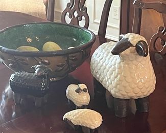 Ceramic sheep collection from Global Views