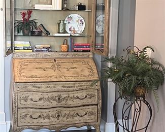 Fabulous custom painted secretary
