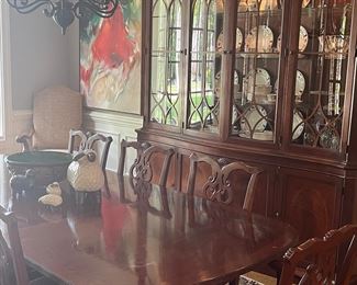 Gorgeous dining table with Chippendale chairs