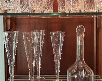 Excellent cut glass and crystal