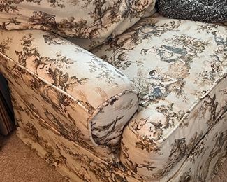 Custom love seat with matching bedding in queen size