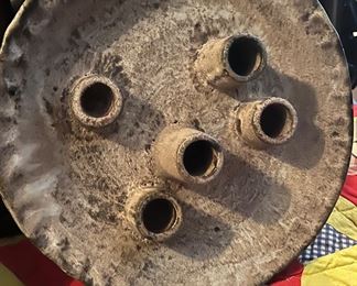 10” old candle plate