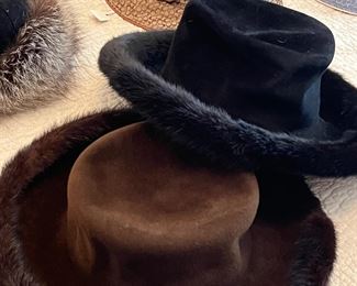Custom mink hats from Neiman Marcus