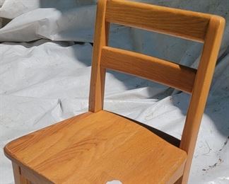 wooden child's chair