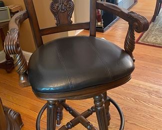 BEAUTIFUL CARVED BAR WITH 2 STOOLS-PRESALE IS AVAILABLE ON THIS ITEM.  TEXT 973-418-1286 FOR APPT. $1200