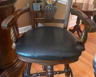 BEAUTIFUL CARVED BAR WITH 2 STOOLS-PRESALE IS AVAILABLE ON THIS ITEM.  TEXT 973-418-1286 FOR APPT. $1200