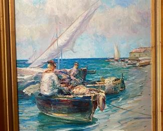 JACQUES DEVEAU PAINTING. LISTED ARTIST