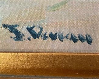 JACQUES DEVEAU PAINTING. LISTED ARTIST