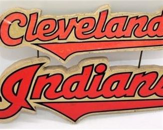 Lot 030   2 Bid(s)
Wood Cleve Indians sign