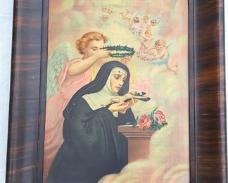 FABULOUS RELIGIOUS PAINTING ON TIN 