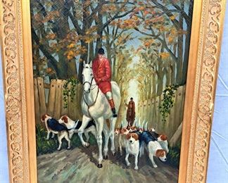 LARGE PAINTING FOX HUNT