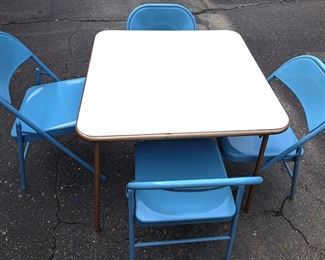 CARD TABLE & CHAIRS